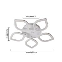 Lámpara de techo ojo de caballo acrílico Goeco blanco 5 focos 60W luz blanca 220V - details 1
