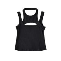Mini Chaleco Deportivo de Verano Top Corto Asimétrico E-girl con Corsé de Punto Rico - details 6