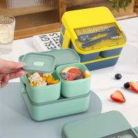 Fiambrera de 1800ML Tupper Segura para Microondas, Impermeable, Portátil con 4 Compartimentos y Cubiertas Ideal para el Colegio - details 5