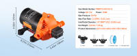 SucceBuy Bomba de diafragma de 12 V, bomba de agua de 12 V CC con presión ajustable de 40 a 100 PSI, interruptor de presión automático, puerto MNPT para RV, yate, marina, camión de alimentos, caravana - details 8