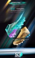 Los zapatos de fútbol avanzados para hombres se pueden hacer de materiales transpirables, diseñados para deportes de verano con plantillas de TPU para un buen agarre y - details 5