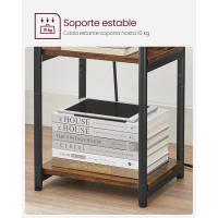 Mesa Adicional con Enchufe Mesita de Noche con 2 Tomas AC y 2 Puertos USB 30 x 34 x 58 cm - details 7