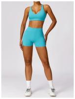 Pantalones cortos de Yoga para mujer, ropa de gimnasio de cintura alta, pantalones cortos deportivos de ciclismo - details 40