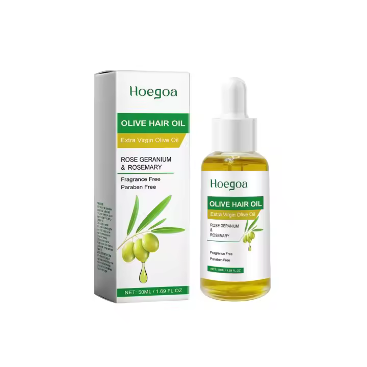 Aceite esencial hidratante para el cuidado del cabello suave y brillante de oliva - 1