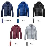 Chaqueta impermeable informal para hombre, chaqueta acolchada ligera portátil para exteriores, otoño e invierno, plumón de pato blanco ultraligero - details 1