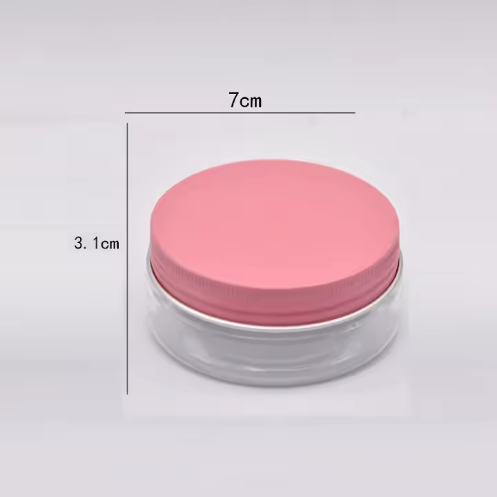 Frascos de almacenamiento de plástico transparente con tapas para cosméticos, frascos vacíos para crema facial, contenedor de alimentos, 12 piezas, 50/80/100/120/150/200/250g - 1