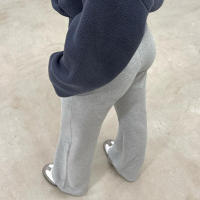 BUNO-Pantalones acampanados lisos básicos informales para mujer Y2K, pantalones ajustados de cintura baja con corte de bota, moda de otoño y primavera 2024, ropa de calle para mujer - details 4