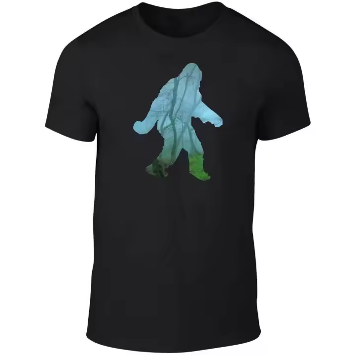 Camiseta de Hombre con Estampado de Sasquatch de Bosque Empinado Moda Normal para Hombres - 1