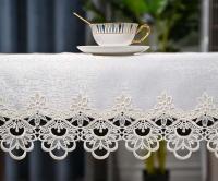 Bordado blanco ovalado, mantel plegable para mesa de café Juppe, mesa de comedor familiar, funda artística Ence, funda para silla Antipoo - details 9