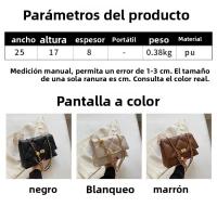 Bolso de cadena de moda con diseño de nicho para mujer 2025 Nuevo bolso cruzado de moda de primavera/verano Bolso cuadrado pequeño de un solo hombro con textura de alta calidad - details 1