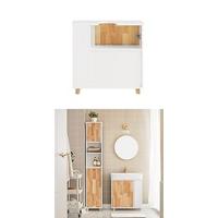 BZR17-W Mueble Columna de baño, Armario Alto baño,161 x 40 x 35 cm,ES (Blanco) - details 22