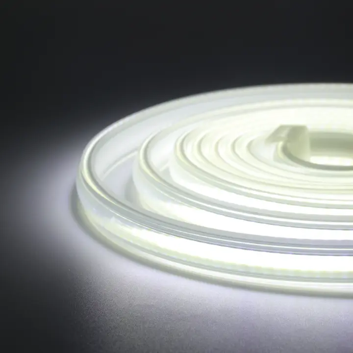 Tira de luces LED COB para iluminación de cocina, cinta de luz LED COB leds de 288/M de alto brillo con enchufe europeo de 220V CRI RA90, impermeable, al aire libre para jardín, FOB - 1