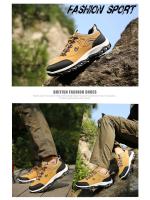 Zapatos de senderismo para hombre, zapatillas de deporte resistentes al deslizamiento, botas de montaña con cordones, talla grande 39-48 - details 13