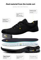 Zapatos de seguridad laboral de alta calidad para hombre y mujer puntera de acero resistente a los pinchazos almohadilla de aire transpirable Botas de seguridad indestructibles - details 1
