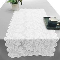 Camino Ence Blanco minimalista moderno, conjunto de decoración de mesa de estilo nórdico, mantel de lino apto para cocina y comedores - details 0