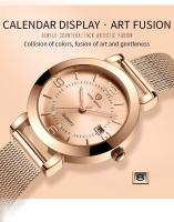Reloj de lujo para mujer, correa de acero inoxidable, calendario luminoso, resistente al agua, relojes elegantes de moda para mujer - details 3