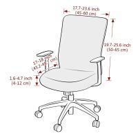 Funda elástica de Color sólido para Silla de oficina, funda giratoria para Silla de ordenador, Gaming, sala de estudio, 1 unidad - details 1