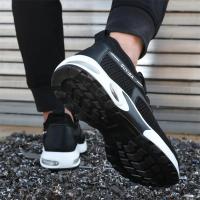 Zapatos de Trabajo para Hombres Cinturón de Aire con Cordón Elástico Material de Cuero - details 25