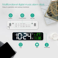 ORIA-reloj despertador Digital LED, dispositivo grande de pared, decoración del hogar, dormitorio, mesa, escritorio, termómetro, calendario - details 2