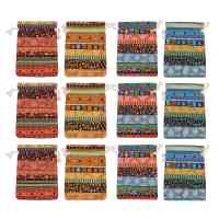Bolsa de monedas de estilo egipcio, bolsa de regalo con cordón impreso, bolsita de algodón, monedero de viaje de caramelo, étnico, 12 unidades - details 0