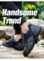 Nuevos zapatos de senderismo para hombre, zapatos de viaje de senderismo transpirables de malla, zapatos de campo traviesa para exteriores, zapatos deportivos de ciclismo de montaña - details 13