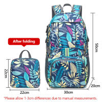 Mochila impermeable plegable de 35L, bolsa ligera de almacenamiento para exteriores, con estampado sólido, para acampar, montañismo y viajes - details 6