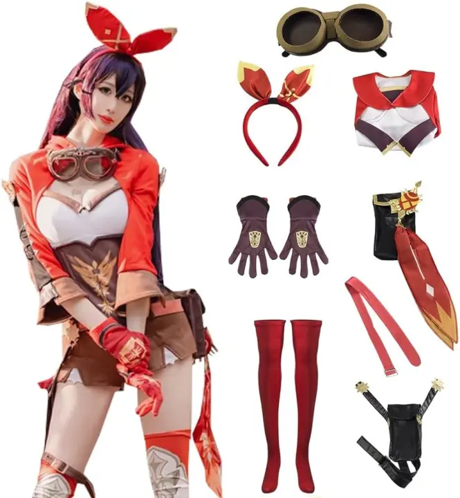 Uniforme de Cosplay Klee, vestido de todos los personajes, disfraz de Halloween Hu Tao - 1