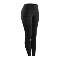 Body de gimnasio de entrenamiento push-pull de cintura alta con bolsillo lateral para mujer, pantalones deportivos para correr y yoga - details 11