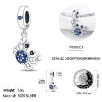 Pulsera de plata de ley 925 para mujer, colgante creativo de cangrejo, cuentas, regalo nuevo, 2024 - details 0