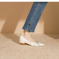 Nueva hebilla de cinturón, boca poco profunda, zapatos individuales de suela plana, zapatos individuales casuales - details 15