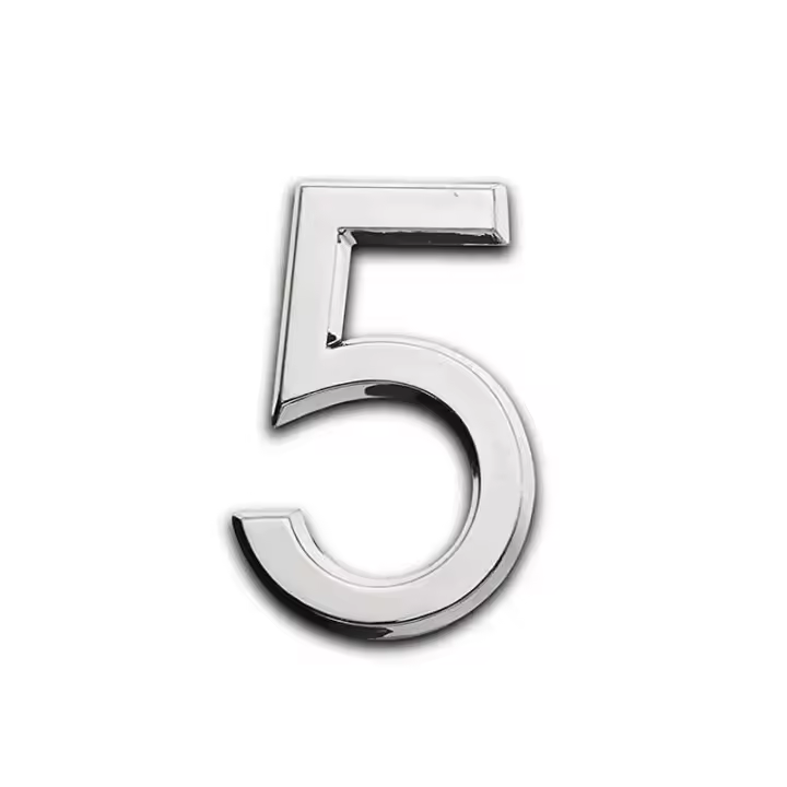 Letreros adhesivos digitales para correo al aire libre de casa de 5 Cm, placa de dirección para el hogar, número de Hotel, señal de puerta personalizada - 1