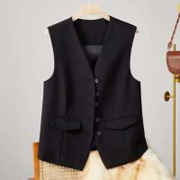 Chaqueta, ropa de abrigo para mujer, blusas elegantes, novedad de primavera, chaleco sin mangas de color sólido vintage, abrigo, chaqueta corta Tre - details 3