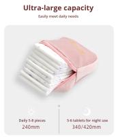 Bolsa de Viaje Portátil Almohadilla Higiénica para Niñas Bolsa de Maquillaje con Lápiz de Labios - details 0