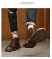 Zapatos con aumento de cuero genuino para hombre, cómodos zapatos con cordones informales con elevador, plantilla deportiva transpirable con aumento de altura de 8 cm - details 16