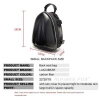 Mochila trasera impermeable de fibra de carbono para motocicleta, paquete de asiento trasero, Kit cruzado, bolsa para casco - details 1