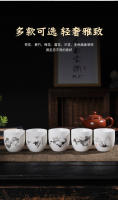 Yangzhi Jade Classic Ciruela Orquídea Bambú Crisantemo Maestro Dehua Porcelana Blanca Oficina y Hogar Taza de Té Grande - details 5