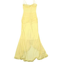 BUNO-vestidos de fiesta de malla irregulares, novedad de 2024, vestido ceñido con tirantes finos, vestido largo fruncido a la moda para mujer - details 31