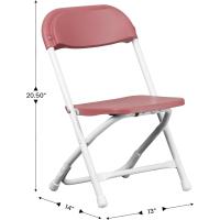 10 sillas Plegables de plástico para niños, Color borgoña, Juego de 10 - details 2