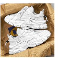 Zapatos De Deporte Para Hombre Moda Callejera Ligeros Y Cómodos Zapatillas De Gimnasio Con Cordones Blanco Plataforma Entrenadores - details 5