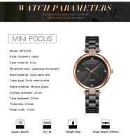 Reloj de Vestir con Diamantes para Mujer MINI FOCUS, Movimiento de Cuarzo Japonés, Resistente al Agua 30M, Brazalete de Acero Inoxidable, Elegante Reloj de Pulsera Analógico - details 4