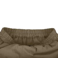 Pantalones Cortos de Lino y Algodón para Mujer Color Sólido, Cintura Suelta, Bolsillo, Botón, Moda Casual - details 43