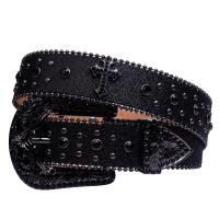 Cinturón de diamantes hecho por el hombre,cinturón de diamantes de imitación de vaquero occidental a la moda para mujer,cinturón - details 1