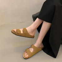 Zapatos de suela gruesa para mujer, zapatillas de uso externo, sandalias Boken con aumento de altura, semi remolque, tendencia de verano, 2024 - details 4