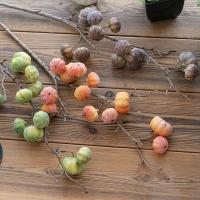 Ramas de calabaza artificiales de 12 frutas de planta verde, simulación realista hecha a mano, plantas falsas elegantes, decoración del hogar - details 13