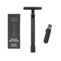 Afeitadora clásica para hombres, afeitadora de depilación suave, afeitadora de acero inoxidable de doble filo con 1 unidad, afeitadora de cuchillas recubiertas de titanio - details 1