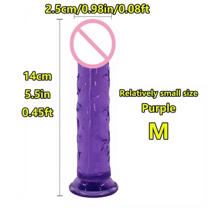 Consolador de gelatina suave realista, juguete sexual para adultos con ventosa, masturbador vaginal y anal, súper barato, 7 tamaños, 5 colores - 1