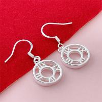 Pendientes ondulados chapados en plata, joyería de moda femenina, estilo minimalista, regalo de Navidad. - details 9