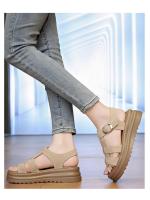 Sandalias romanas de suela gruesa para mujer, para uso al aire libre en verano 2025, nuevas, de piel auténtica, antideslizantes, versátiles, con falda, zapatos casuales. - details 1