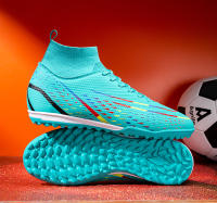 Zapatos de fútbol transpirables de tobillo alto para hombre, botas de fútbol de entrenamiento profesional al aire libre, antideslizantes, ligeras - details 34