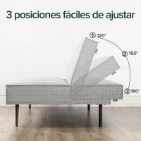 Sofá Cama - Sofá Cama Plegable 2 en 1 - Adecuado para habitaciones de invitados y espacios pequeños - PVC Negro - details 20
